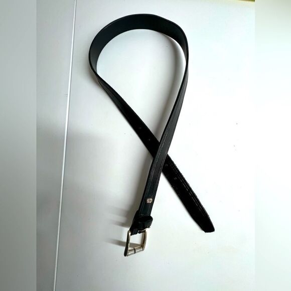 Lauren Ralph Lauren Black Leather Belt Size M - Picture 1 of 9